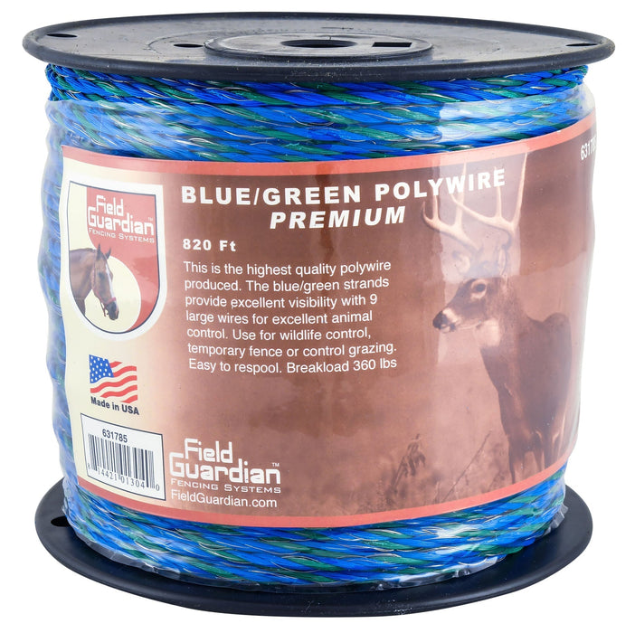 Field Guardian Blue/Green Poly Wire - T8PF - 1640 ft (500 m) - 3