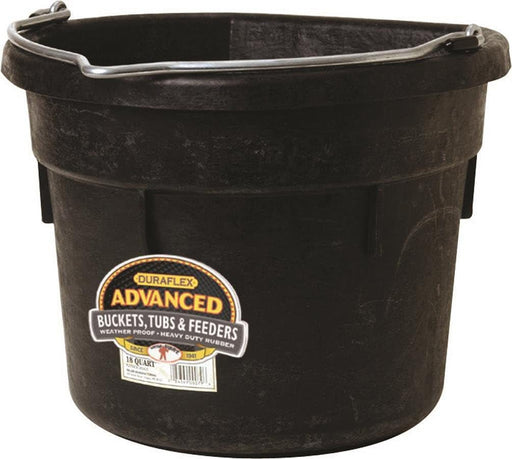 Flat - Back Rubber Bucket - M31BJ - Black - 18qt - 2