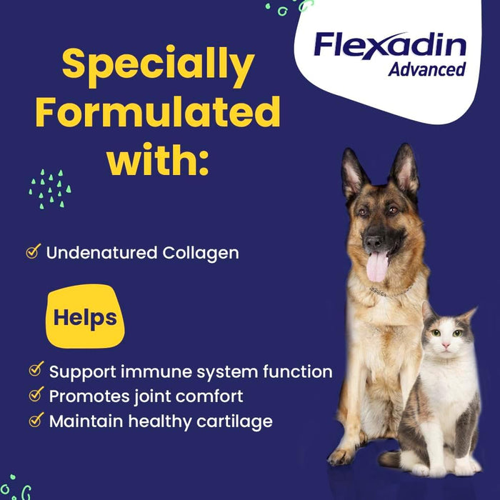 Flexadin Advanced Chews with UC - II Joint Supplement for Dogs & Cats - T6R6 - Chicken - 30 ct - 10
