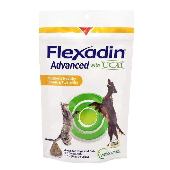 Flexadin Advanced Chews with UC - II Joint Supplement for Dogs & Cats - T6R6 - Chicken - 30 ct - 3