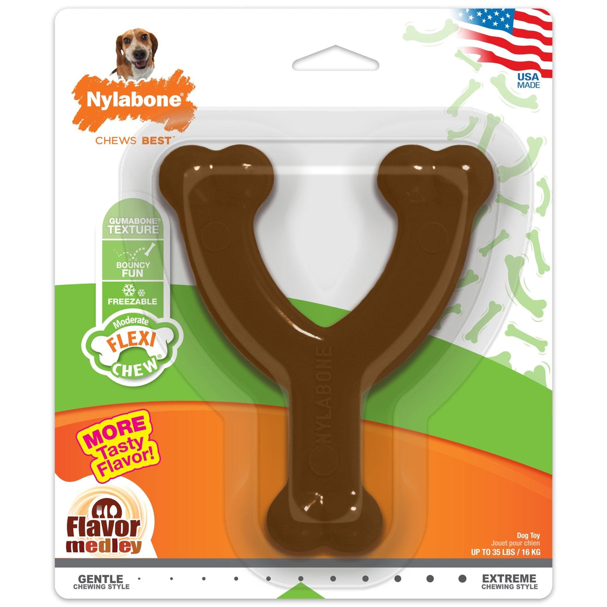 Nylabone Flexi Chew Chill and Chew Dog Toy Wolf main image 0