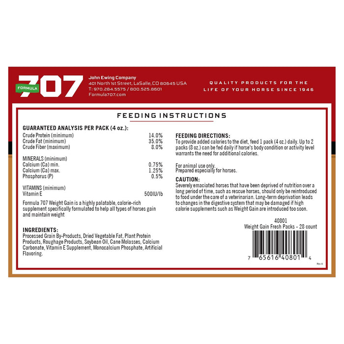 Formula 707 Weight Gain Daily Fresh Packs - JEC1C - 2
