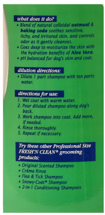Fresh 'n Clean Oatmeal 'n Baking Soda 10:1 Concentrate Dog Shampoo - L3FU - Gallon - 6