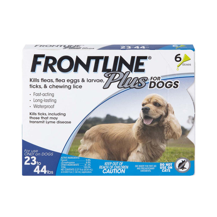 Frontline Plus for Dogs - WVFD - 6 pack - 23 - 44 lbs - 9