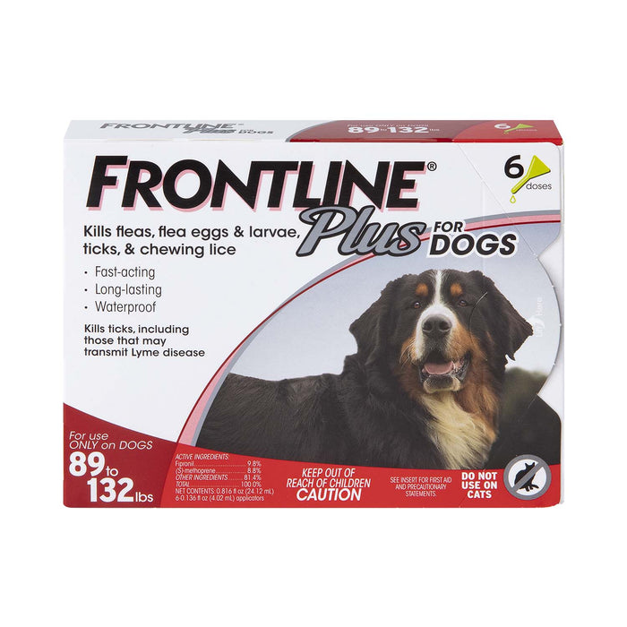 Frontline Plus for Dogs - WVFF - 6 pack - 89 - 132 lbs - 13