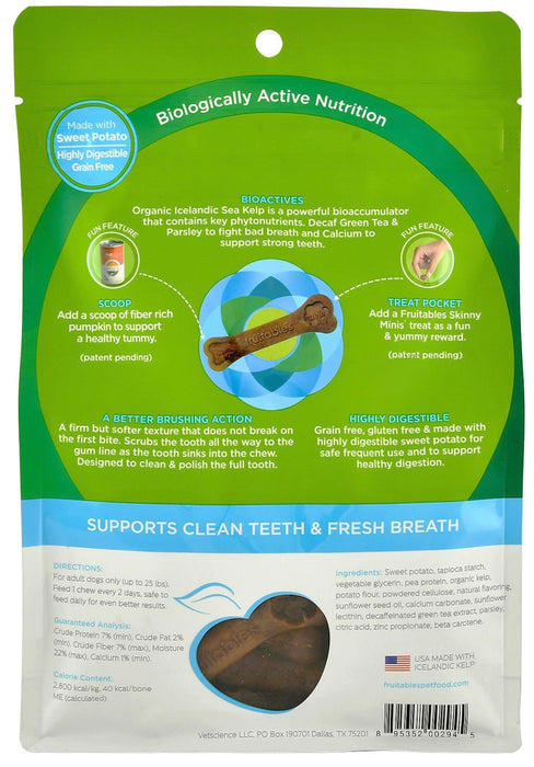 Fruitables BioActive Fresh Mouth Dental Chews For Dogs - VET1B - Small - 15 count - 8
