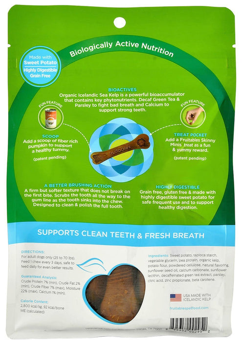 Fruitables BioActive Fresh Mouth Dental Chews For Dogs - VET1C - Medium - 10 count - 12