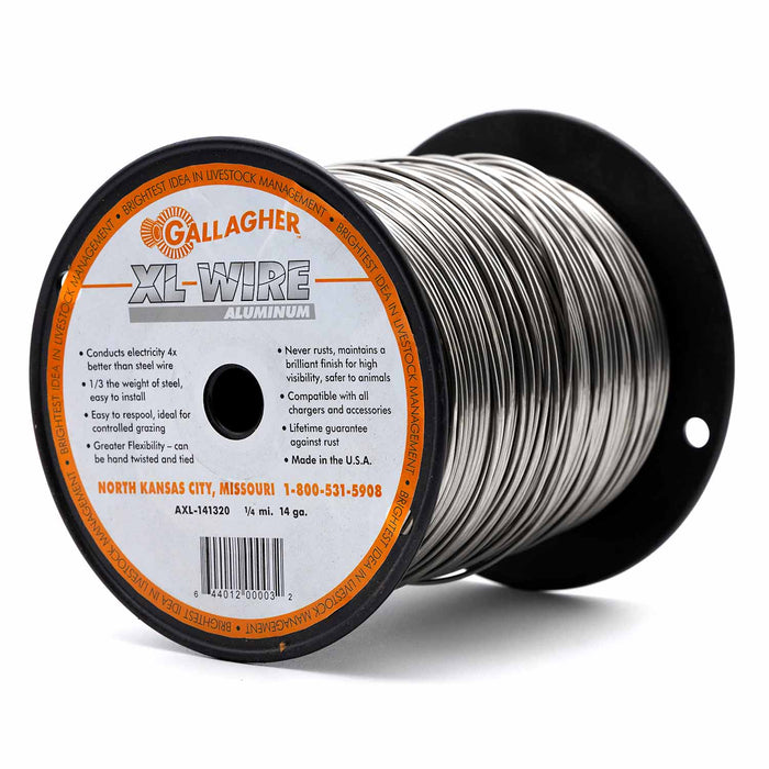 Gallagher Heavy - Duty 14 Gauge Electric Fence Wire – 1/4 Mile, Rust - Proof, Livestock Fencing - XI3K - 14 ga - 1/4 mile (1320 ft) - 1