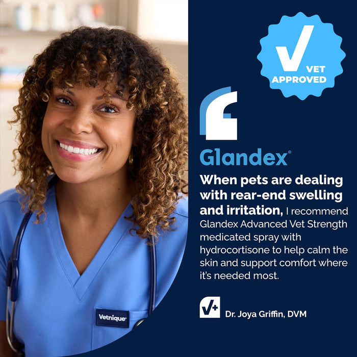 Glandex Advanced Vet Strength Anal Gland Health Spray for Dogs and Cats, 4 oz - VQLB9 - 4 oz - 7