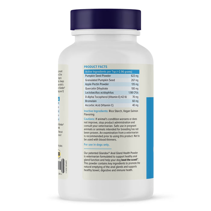 Glandex Anal Gland Health Powder for Dogs - VQLAY - Salmon Powder - 4 oz - 17