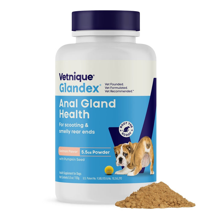 Glandex Anal Gland Health Powder for Dogs - VQLAZ - Salmon Powder - 5.5 oz - 18