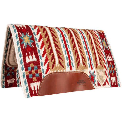 Good Medicine "Morning Star" Saddle Pad, Cream/Tan/Red/Brown, 38" x 34" - 1211BK - Cream/Tan/Red/Brown - 1