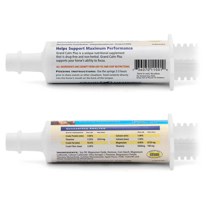 Grand Calm Paste Horse Supplement, 60cc - 2CFZ - 60 cc - 2