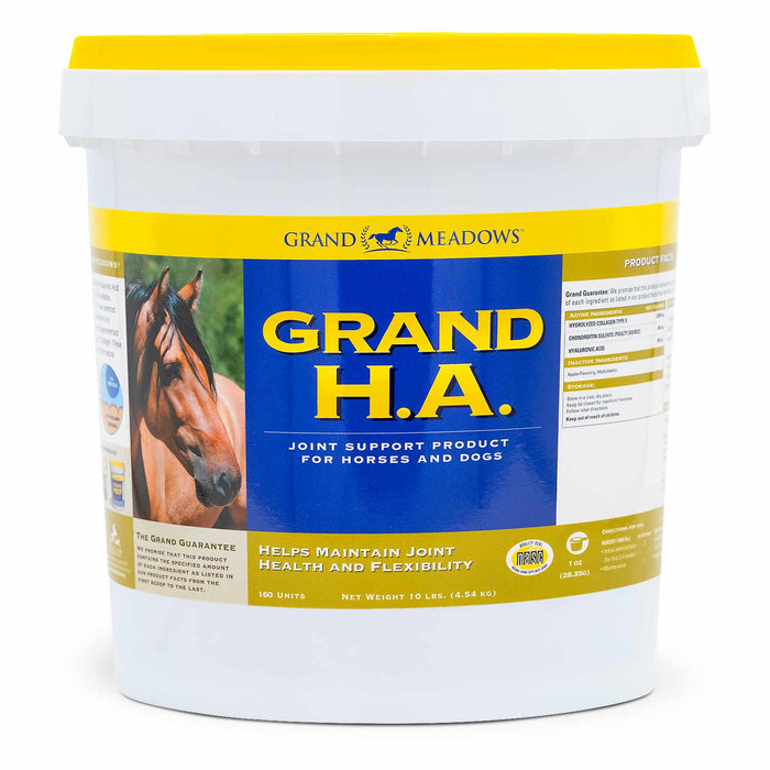 Grand H.A. Hyaluronic Acid Supplement for Joint Support in Horses - 2CDY - 10 lb - 4
