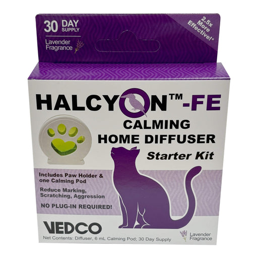 Halcyon FE Calming Home Diffuser for Cats - Starter Kit & Refills - VEDBQ - Lavender - 1 Starter Kit (30 Day Supply) - 1