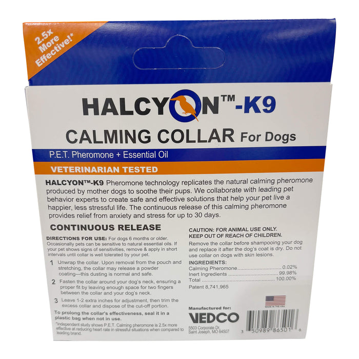 Halcyon K9 Calming Collar for Dogs - VEDBM - Single - 2
