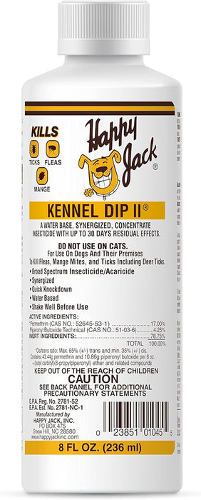 Happy Jack Kennel Dip II – Dogs 12 Weeks+, Fleas, Ticks, Mange, Hot Spots - H1KB - 8 oz - 3