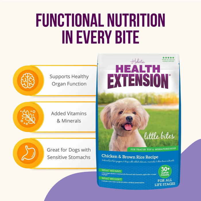 Health Extension Little Bites Chicken & Brown Rice Recipe Small Breed Dry Dog Food - HE2G - 4lb - Chicken & Brown Rice - 5