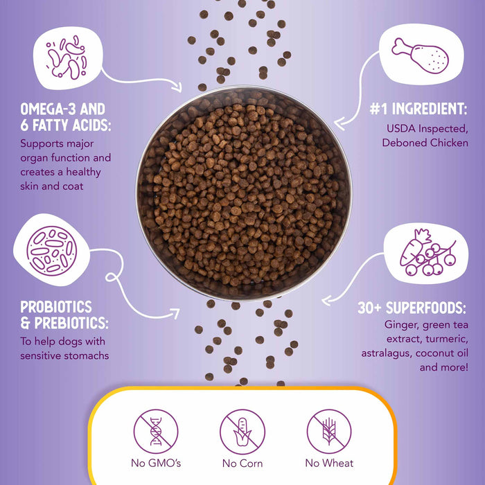 Health Extension Little Bites Lite Chicken & Brown Rice Recipe Small Breed Dry Dog Food - HE2E - 15 lb - Lite Chicken & Brown Rice - 6