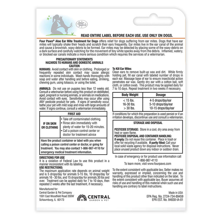 Healthy Promise Aloe Ear Mite Treatment For Dogs, 0.75 oz - Jeffers - Animal Health & Wellness > Ear Care