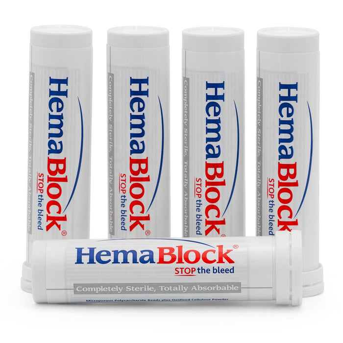 HemaBlock Hemostatic Powder, 2 gm Tube/Sachet, 5 pk - VB1D - 2 gm Tube/Sachet - 5 pk - 2