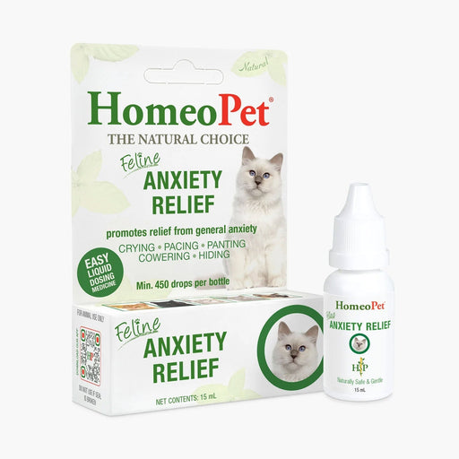 HomeoPet Feline Anxiety Relief Cat Stress and Anxiety Support Drops - NVB6 - 15 mL - 1