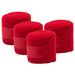 Horse Sense Fleece Polo Wraps - Reusable Set of 4 - NEWF - Red - 4 3/4"W x 9'L - 4 ct - 5