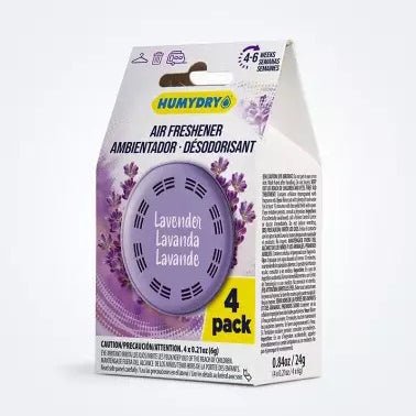 Humydry Air Freshener Disc 4 Pack – Scented Odor Eliminator for Small Spaces - DR2U - Lavender - 4 pack - 5