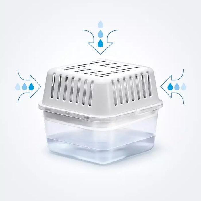 Humydry Compact 8.8 oz Moisture Absorber Device – Refillable Unscented Dehumidifier for Small Rooms - DR29 - Unscented - 8.8 oz - 1 Container and 1 Refill - 5