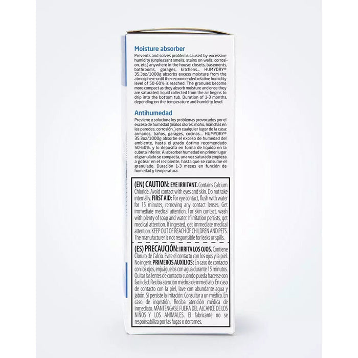 Humydry Large Room Moisture Absorber 35.3 oz Unscented – Refillable Dehumidifier for Spaces up to 420 sq f - DR2G - 3 Pack - Refills - 35.3 oz - Unscented - 14