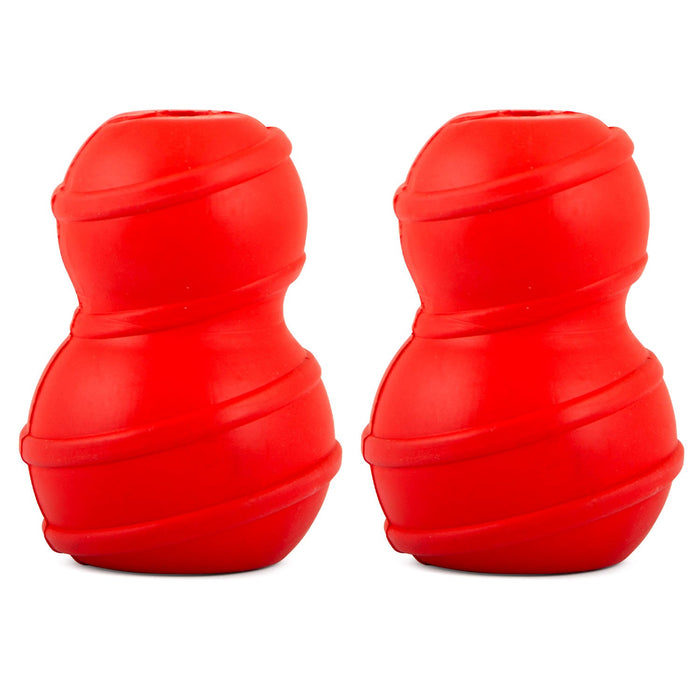 Jeffers Red Classic Stuffable Fetch & Chew Natural Rubber Treat Dispensing Dental Dog Toy