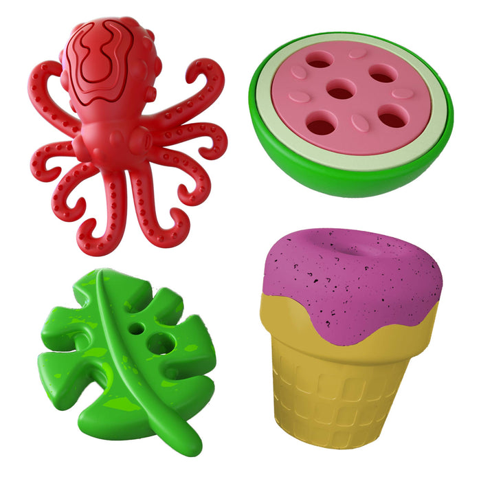 Jeffers Rubber Summer Toys, 4pc, Medium  