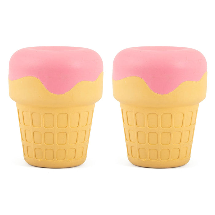 Jeffers Ice Cream Cone Natural Rubber Stuffable Treat Dispensing Dental Dog Chew Toy