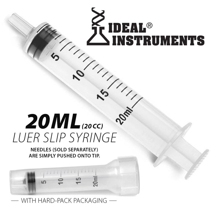 Ideal Luer Slip Syringes, Boxes - CSB4 - 20 mL, 50 Count - 12