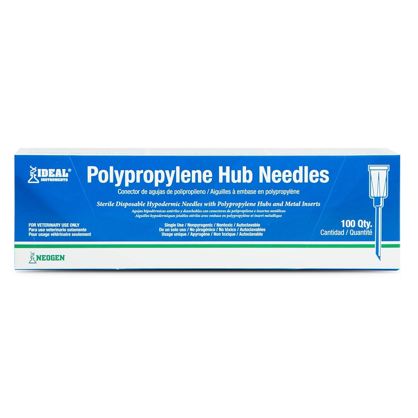 Ideal Poly Hub Needles, Single Use Box of Needles | Polypropylene Hub ...