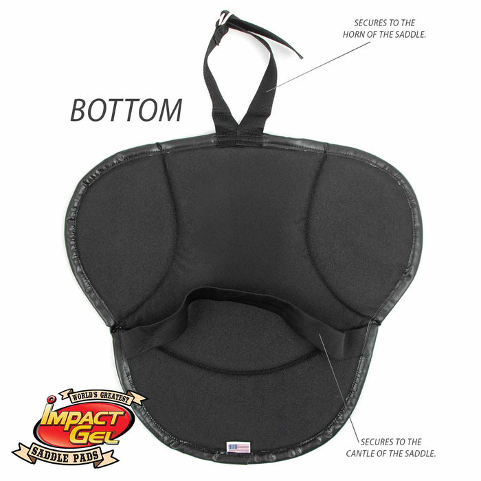 Impact Gel Mesh Seat Saver Horse Saddle Cushion, Black - 4UA7 - Black - 3