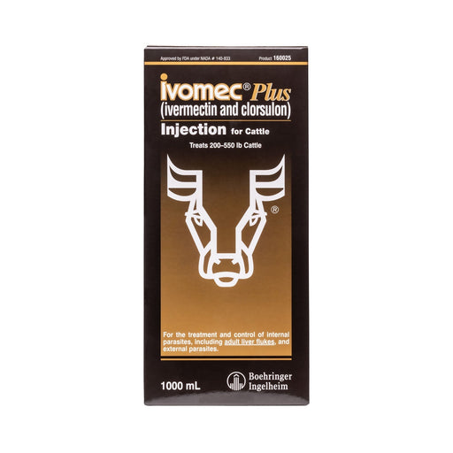 Ivomec Plus Injectable Cattle Wormer - M0F4 - 1000 mL - 2