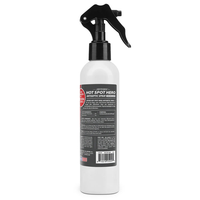 Jeffers Hot Spot Hero Antiseptic Spray, for Dogs and Cats, 8oz Size 8 ounce