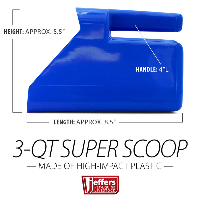 Jeffers 3 Quart Super Scoop for Grain or Feed - IASN - Royal Blue - 4