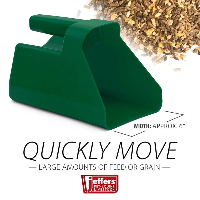 Jeffers 3 Quart Super Scoop for Grain or Feed - IASP - Dark Green - 15