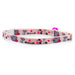 Jeffers Adjustable Breakaway Safety Cat Collar with Bell, 8" - 12" - ID39 - Hello Mouse - Light Pink - 16