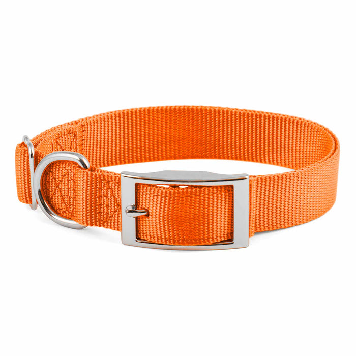 Jeffers Adjustable Nylon Dog Collar, 1"W x 14" - 24"L - SS9A - Orange - 16
