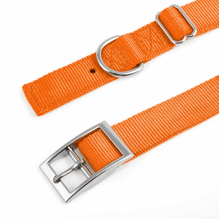 Jeffers Adjustable Nylon Dog Collar, 1"W x 14" - 24"L - SS9A - Orange - 18