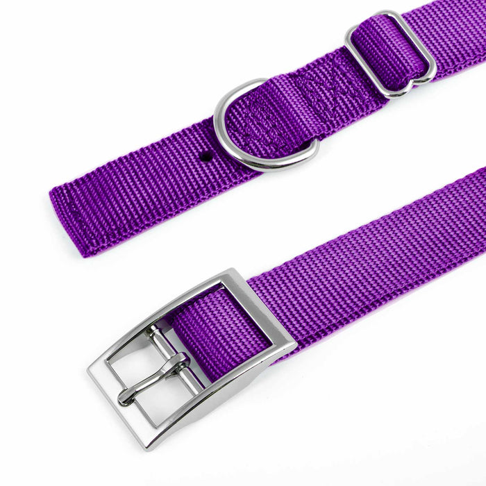 Jeffers Adjustable Nylon Dog Collar, 1"W x 14" - 24"L - SSG6 - Purple - 15