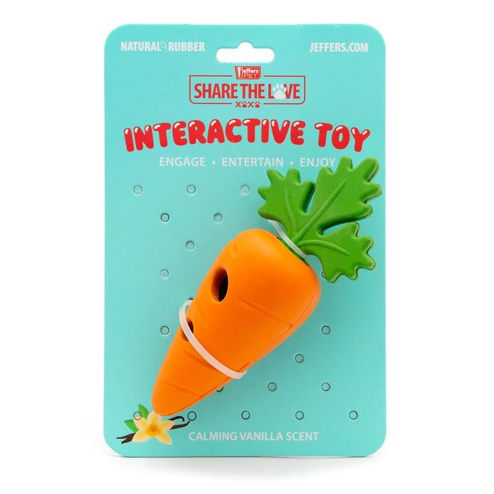 Jeffers Baby Carrot Natural Rubber Treat Dispensing Dog Dental Chew Toy - I7QA - Multi - Small - 1 - 7