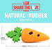 Jeffers Baby Carrot Natural Rubber Treat Dispensing Dog Dental Chew Toy - I7QA - Multi - Small - 1 - 4