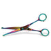 Jeffers Ball - Tip Curved Grooming Shear in Multicolored Stainless Steel, 6 1/2" - JIJA - 1