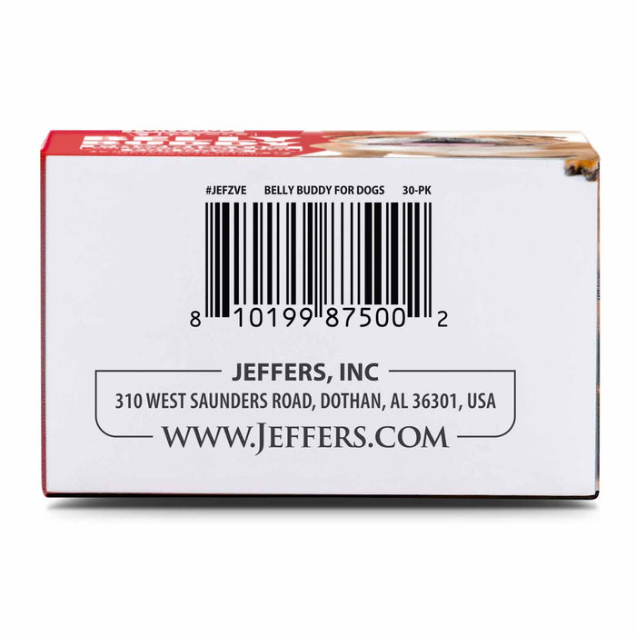 Jeffers BELLY BUDDY Probiotic Supplement Powder for Dogs – Multi - Strain Digestive & Immune Support - JEFZVE - Chicken Liver - 30 ct - 6