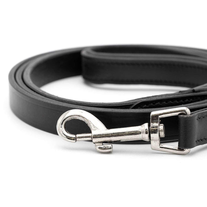 Jeffers Black Padded Leather Pet Leash - I2E6 - 5/8"W x 4'L - 7
