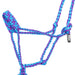 Jeffers Braided Mule Tape Halter with 10' Lead for Horses - JEF11N - Turquoise & Purple - Full - 37